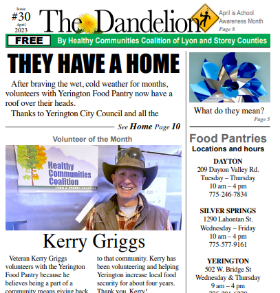 Yerington Food Pantry HCC Apr 2023 Dandelion Header 