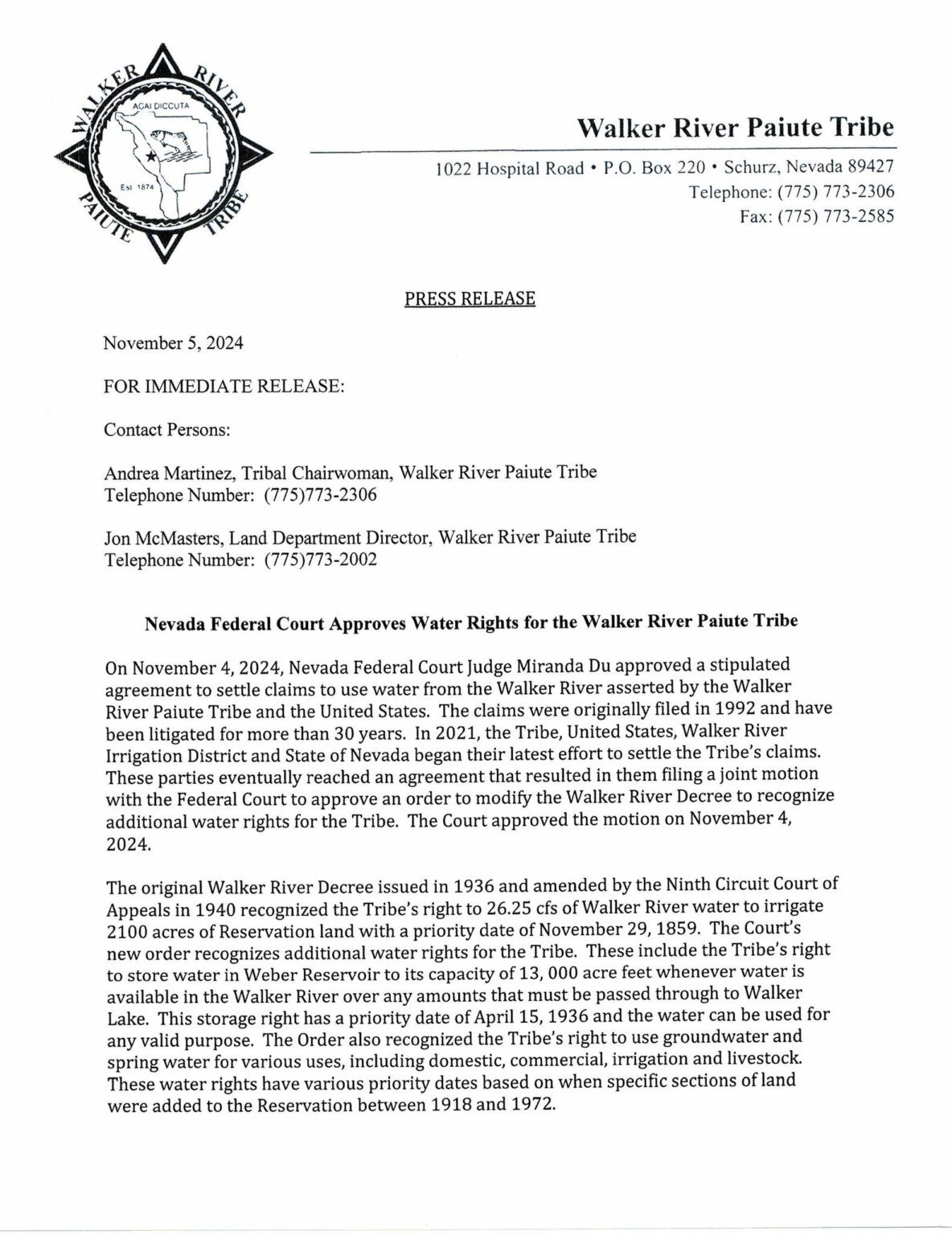 Paiute Tribal Water Rights: Legal Battles and Resource Management in Desert Environments