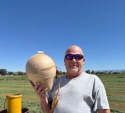 David with 'one of the big ones': fireworks. Photo by David Vickers