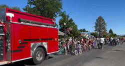 4th of July 2025 bike parade. Photo still from Micah Triplett video.