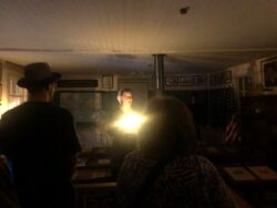 Louis Burr, played by Jerilee Kent, shared paranormal shenanigans discovered in the historic East Walker School.
