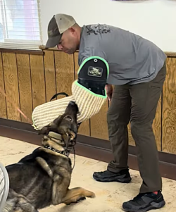 K9 Joker & Jeremy Hall.