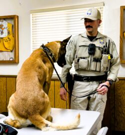 BLM Officer Walden and K9 Officer.