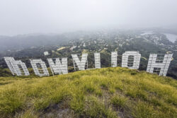 Hollywood sign from Mount Lee CA
