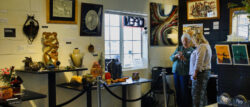Roberta Bryant interviewing artist. By Richard Massey.